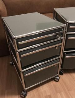 USM Haller Rollcontainer Mittelgrau TOP !