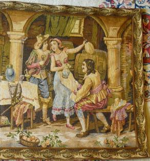 Gobelin Tapisserie Wirtshaus-Szenerie. G055