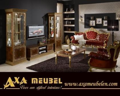 Schwarz Gold Wohnzimmer Klassische Italienische Stil AXA Möbel