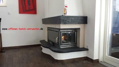 Offenen Kamin zur Heizanlage umbauen, binnen einer Stunde !