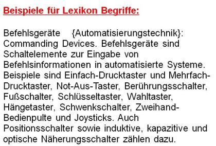 Nachschlagewerke fuer Ingenieure: Wortschatz-Definitionen Mechatronik + englisch