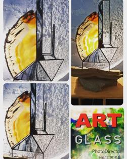 Fensterbankstele in der Glaskunst Galerie Mülheim & TIffany Lampen Reparatur Kli