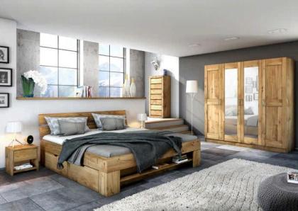 Bett Sarah 180 Wildeiche massiv geölt SA 180