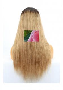 Lace Front Wig ECHTHAARPerücke 20 inch Mittel BLOND Rooting NEU