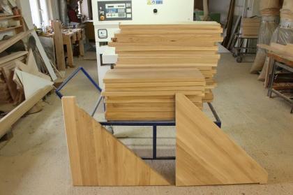 HOLZTREPPENSTUFEN HOLZSTUFEN MASSIVHOLZSTUFEN EICHENHOLZ UNBEMALT 95x28x4cm