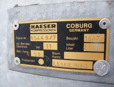 Kaeser Druckluftbehälter 2021 ltr.