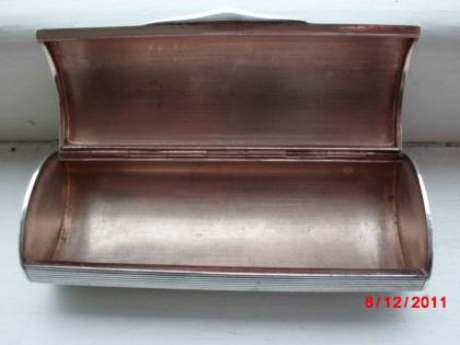 SILBERSCHATULLE, Schmuckkassette, vom  Anfang der 60er Jahre