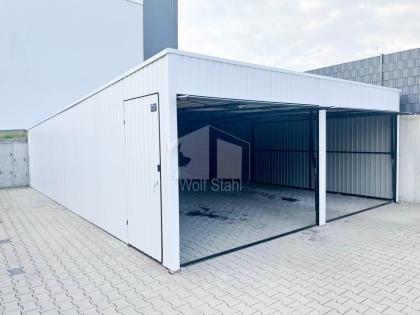 Blechgarage 6x7m Metallgarage Fertiggarage Werkzeugschuppen Hohe Qualität GP140