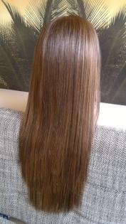 Malaysische Echthaar Mix Perücke Spitzenperücke Lace wig front glatt braun hellb