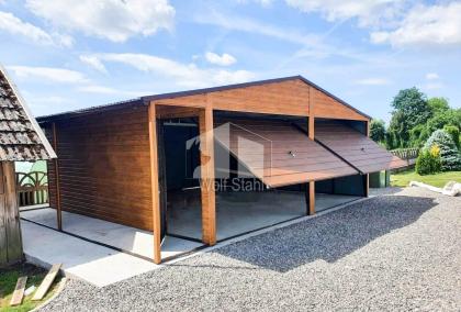 Blechgarage 6x6m Metallgarage Fertiggarage Stahlgarage Doppelgarage Schwingtor H