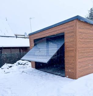 Blechgarage 4x6m Fertiggarage Stahlgarage Carport und Garage Werkzeugschuppen GP