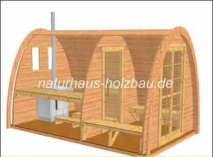 Sauna Pod, massives Naturhaus Saunapod in 46 mm und 58 mm Wandstärke, massive Sa