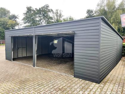 Blechgarage 7x6m Doppelgarage Metallgarage Garagen direkt vom Hersteller GP160