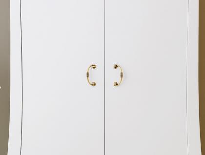 Luxuriöser Kleiderschrank Tulpe mit goldenen Griffen