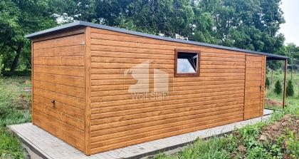  Blechgarage 3x6m Metallgarage Carport und Garage Überdachung Holzoptik ID87