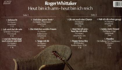 LP, Roger Whittaker – Heut bin ich arm-heut bin ich reich