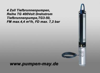 Telab TG Unterwassertiefbrunnenpumpen, Reihe TG 230Volt Wechselstrom / 400Volt D
