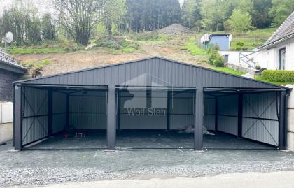 Blechgarage 9x6m Doppelgarage Garage mit Satteldach Maßgeschneiderte Lösungen GP