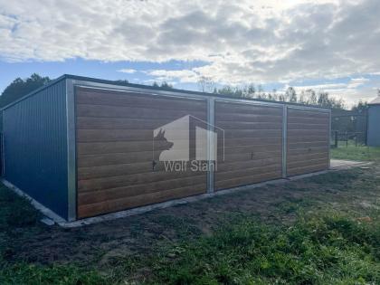 Blechgarage 9x6m Metallgarage Fertiggarage Doppelgarage Carport und Garage GP226