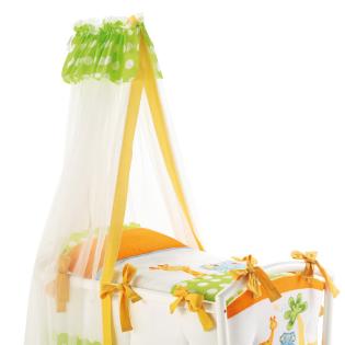Babywiege Gigi & Lele komplett Set - Stubenwagen mit bunten Textilien NEU Made i