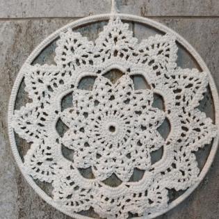 Traumfänger ❤️ Mandala, Handmade, gehäkelt, Fenster-oder Wanddeko 