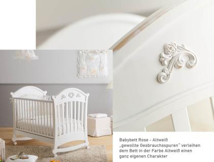 Romantisches Babybett / Wiege Rose mit Ornamenten