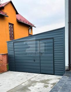  Blechgarage 4x6m Metallgarage Fertiggarage Garage mit Schwingtor Gartenhaus mit