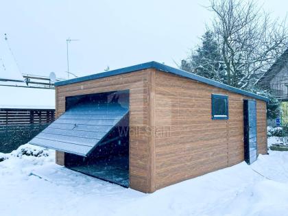 Blechgarage 4x6m Fertiggarage Stahlgarage Carport und Garage Werkzeugschuppen GP