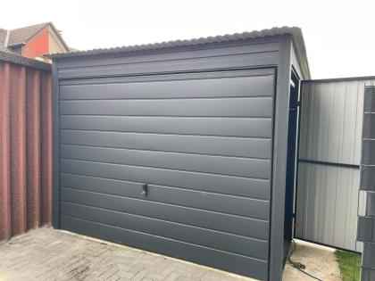 Blechgarage 3x6,5m Metallgarage Fertiggarage Werkzeugschuppen Günstige Preise 