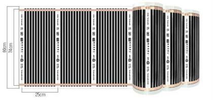 Elektro-Folienheizung für Laminat, Parkett, Fliesen (Heizmatt) - 13,50 EUR/m2