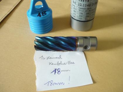 1x Karnasch Blueline Kernbohrer 18mm einmal benutzt 