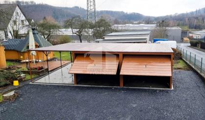  Blechgarage 6x6m Carport und Garage Doppelgarage Metallgarage Transport + Aufba