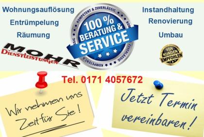 Wohnungsauflösung Würzburg Entrümpelungen Räumungen MOHR Dienstleistungen