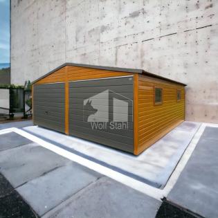  Blechgarage 6x6m Metallgarage Fertiggarage Doppelgarage Holzoptik Günstige Prei