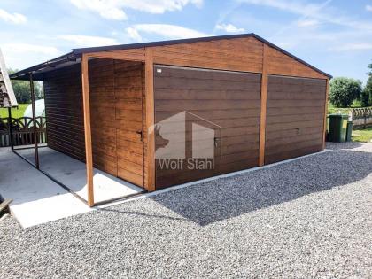 Blechgarage 6x6m Metallgarage Fertiggarage Stahlgarage Doppelgarage Schwingtor H