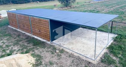 Blechgarage 9x6m Metallgarage Fertiggarage Doppelgarage Carport und Garage GP226