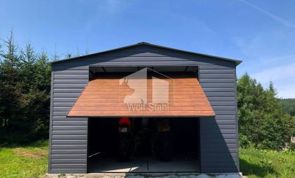 Blechgarage 5x5m Metallgarage Fertiggarage Werkzeugschuppen Transport + Aufbau g