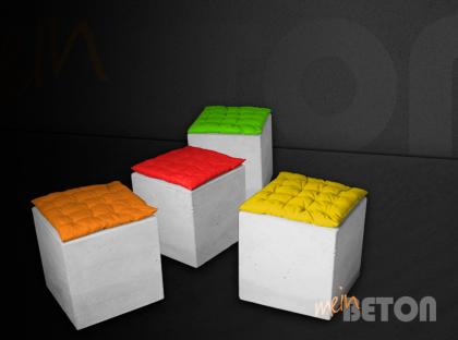 Betonhocker, Design Hocker aus Beton, Beistelltisch aus Beton, Couchtisch, Beton