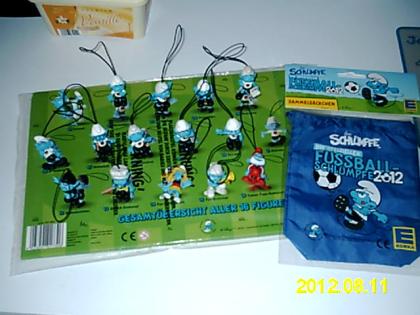 Schlümpfe+ Stadion und Beutel