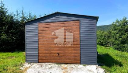 Blechgarage 5x5m Metallgarage Fertiggarage Werkzeugschuppen Transport + Aufbau g