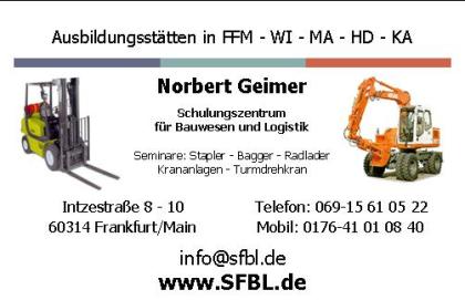 Flurförderzeuge Führer, Staplerfahrer Ausbildung, Baggerführerschein, Kranführer