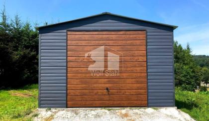 Blechgarage 5x5m Metallgarage Fertiggarage Werkzeugschuppen Transport + Aufbau g