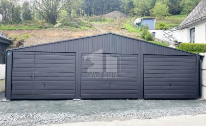 Blechgarage 9x6m Doppelgarage Garage mit Satteldach Maßgeschneiderte Lösungen GP