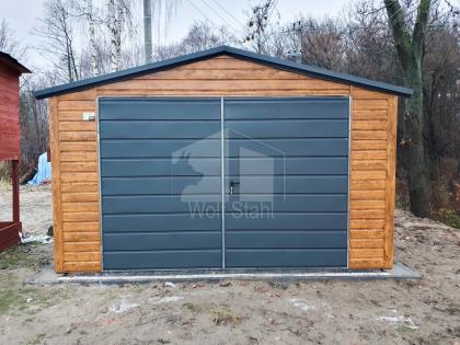 Blechgarage 4x5m Schuppen für Garten Werkzeugschuppen Fertiggarage Stahlgarage I