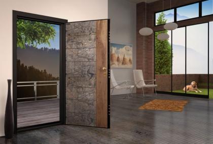 Moderne Sicherheitstüren zum eleganten Wohnungen und Büros.