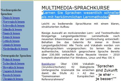 Lernen Sie Sprachen wesentlich schneller als mit herkömmlichen Lernmethoden