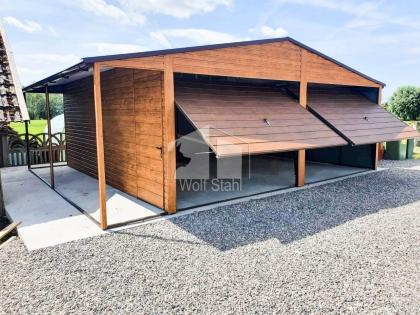 Blechgarage 6x6m Metallgarage Fertiggarage Stahlgarage Doppelgarage Schwingtor H