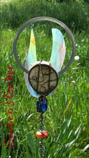Gartenstele-Gartenstecker-Deko aus Holz/Stahl und Glas  im Drachenshop Duisburg-