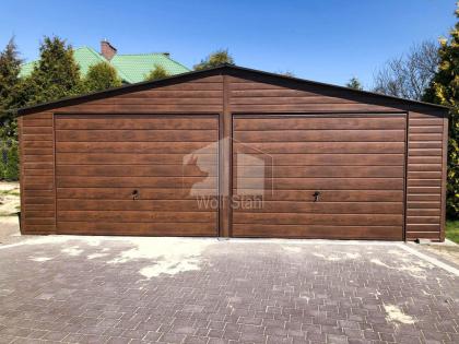  Blechgarage 7x6m Metallgarage  Doppelgarage Holzoptik Garage nach Maß GP130