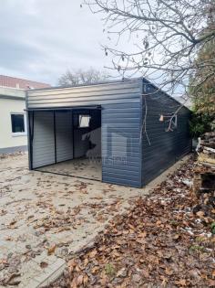 Blechgarage 4x6m Metallgarage Fertiggarage Lieferung und Montage kostenlos GP112